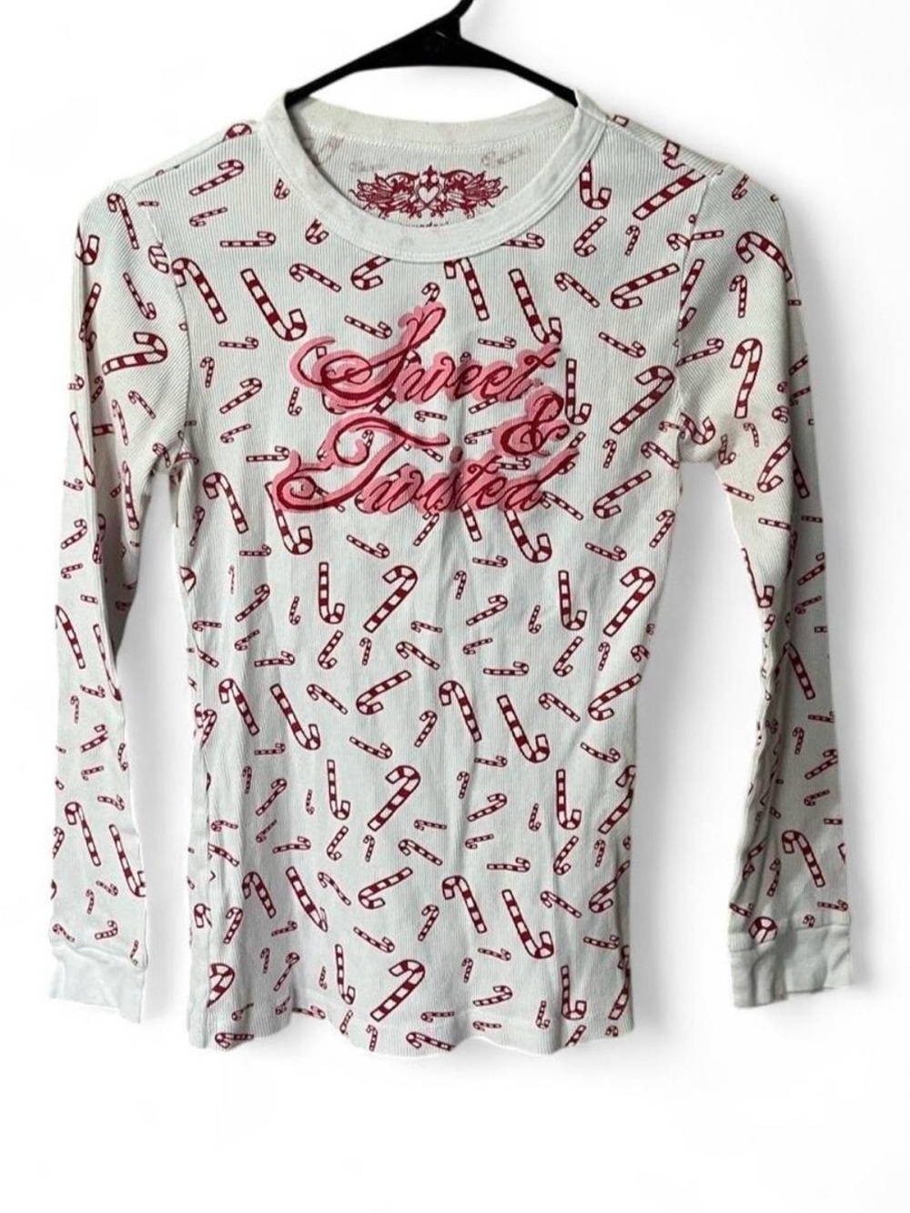 No Boundaries Long Sleeve ‘Sweet & Twisted’ Candy Cane Tee